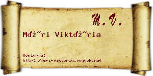 Méri Viktória névjegykártya